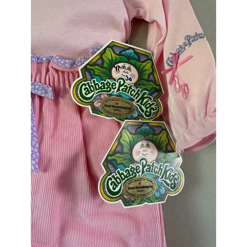 Vintage Cabbage Patch Kids Pink Corduroy Pants Top Set Girls 3/4T Ballet NWT USA